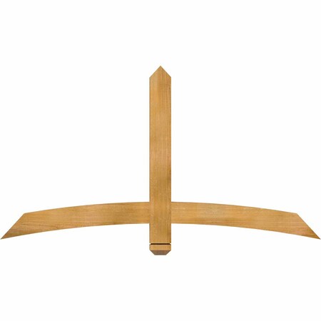 Ekena Millwork Bellingham Rough Sawn Timber Gable Bracket, Western Red Cedar, 60"W x 32"H x 2"D x 4"F, 13/12 Pitch GBW060X32X0204BEL00RWR